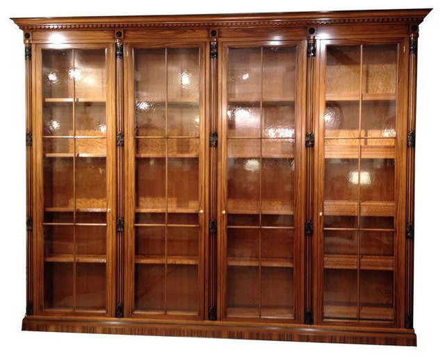 Italian Bookcase Library with Glass Doors - $22,000 Est. Retail - $8,999 on Chai