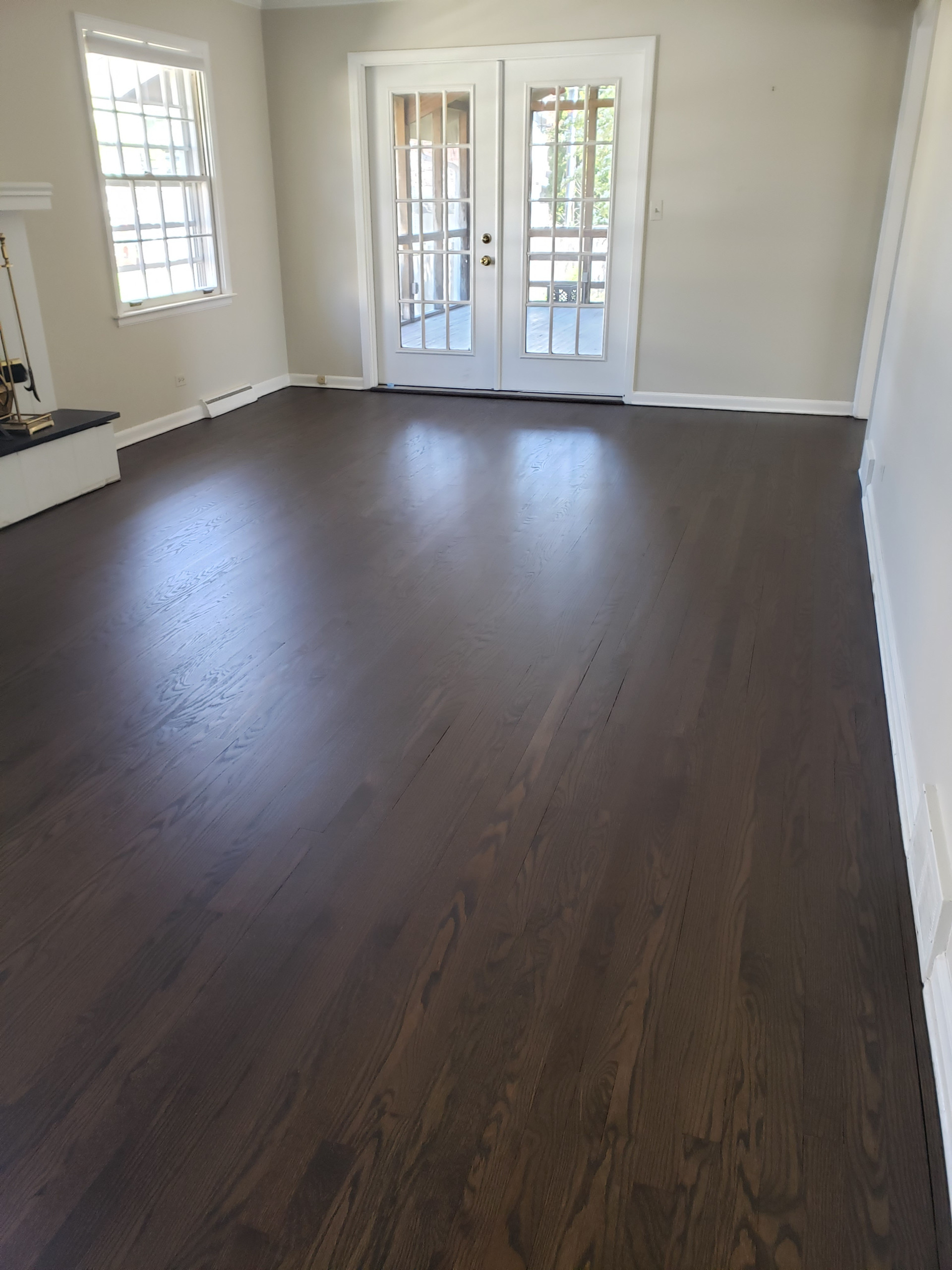 Northbrook,  Red oak floors , Dark Walnut stain , Bona Mega One matte finish