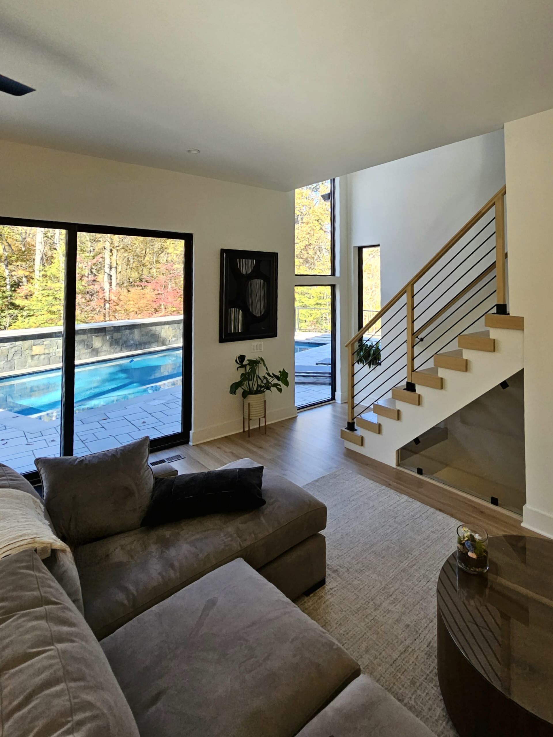 111_Open-Rise Stair with a Stunning Pool View, Great Falls, VA 22066