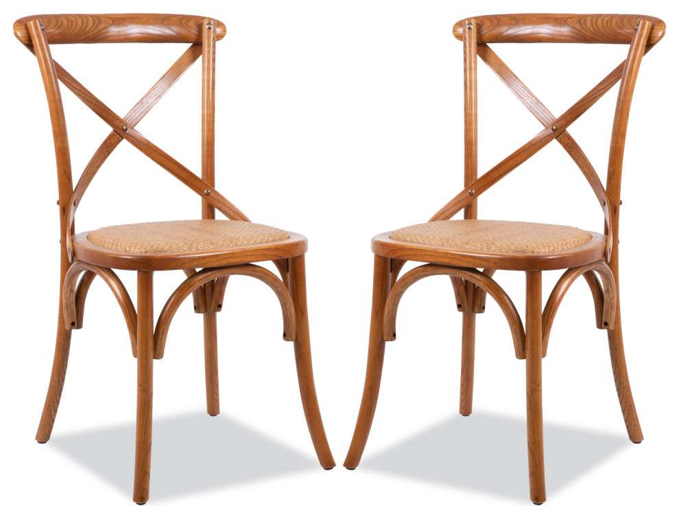 Poly and Bark Cafton Crossback Chair, Set of 2 - Tropical - Dining ...