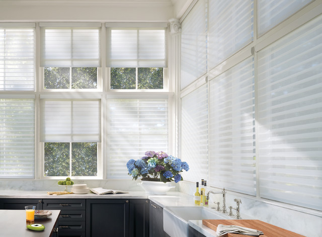 Shades of White (Blinds & Shutters, too!) contemporary-kitchen