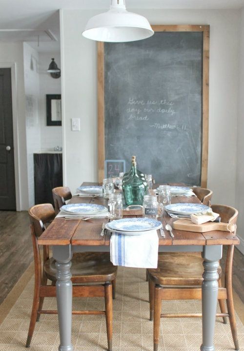 Inspiration for a country dining room in New York.