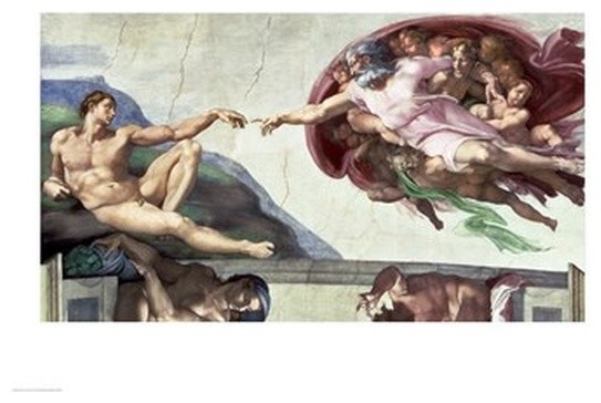 Sistine Chapel Ceiling 1508 12 The Creation Of Adam 1511 12 Print