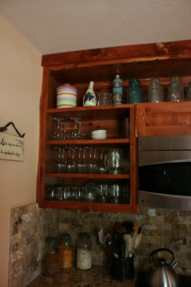 Inspiration for a rustic kitchen remodel in Austin