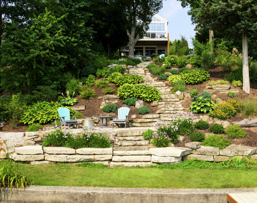 Contemporary Lakeside Landscape West Bend, WI Contemporary