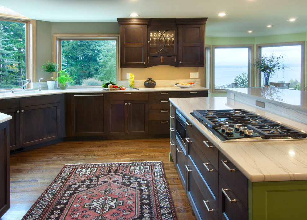 Inspiration for a transitional kitchen remodel in Seattle