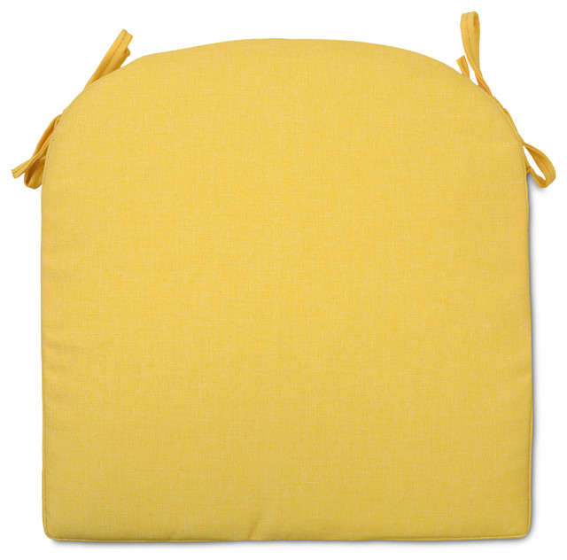 Seat Cushion Round Back Outdoor Patio Yellow Contemporary Seat Cushion Round Back Outdoor Patio Yellow