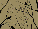 Blackbird Wallpaper - Contemporary - Wallpaper - by Cavern Home | Houzz