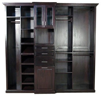 Dark Cherry Walk In Closet Unit - Traditional - Closet Organizers ... Dark Cherry Walk In Closet Unit - Traditional - Closet Organizers ...