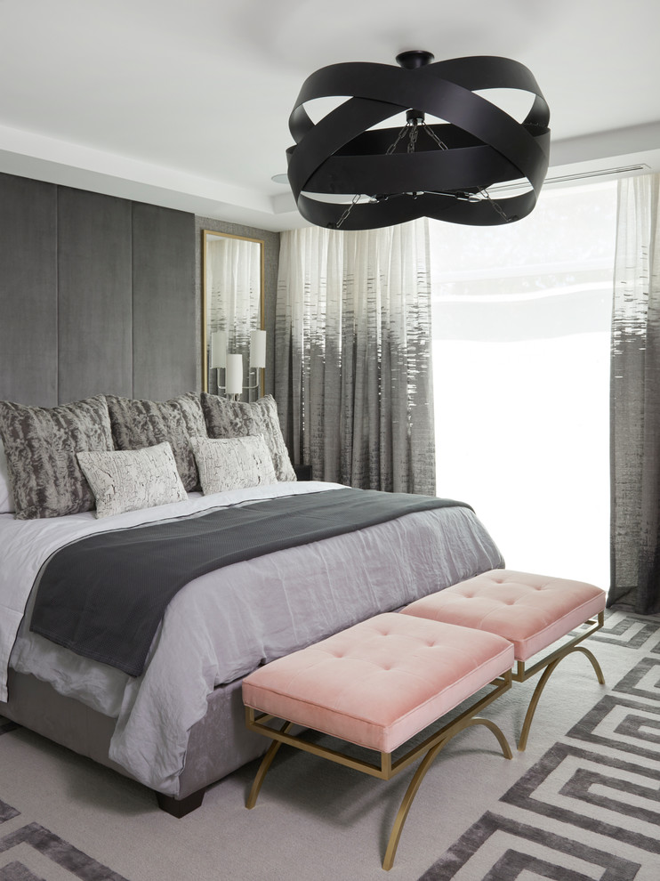 Inspiration for a transitional master bedroom in Toronto.