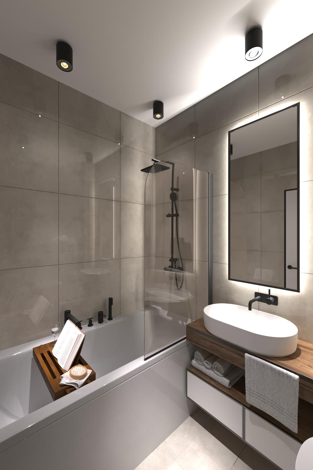 Светлая ванная комната