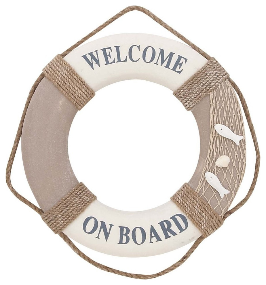 Coastal White Resin Wall Decor 98850 Beach Style Wall Accents by