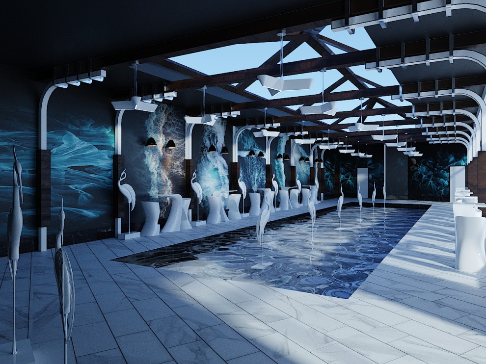 Дизайн проект интерьера бассейна