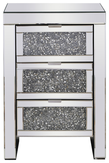 18 Mirrored Crystal Bedside Table Contemporary Nightstands 18 Mirrored Crystal Bedside Table