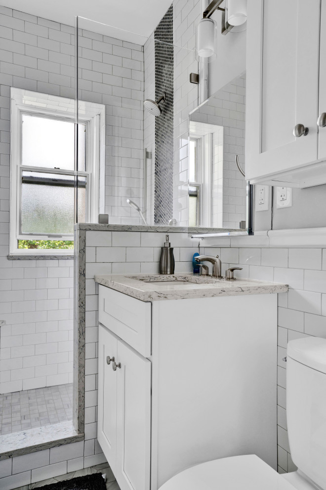 Kitchen & Bathroom remodel in Jessup. MD with quartz countertop