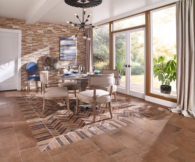 Casa Blend 3D Multi Finish contemporaneo-sala-da-pranzo