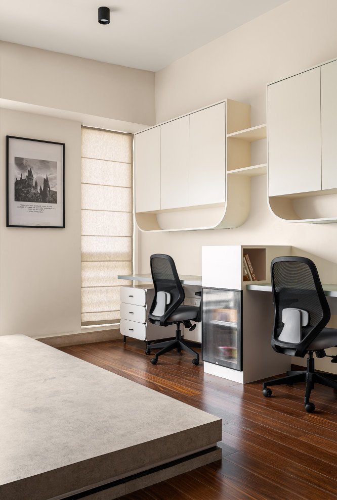 Scandinavian home office in Bengaluru.
