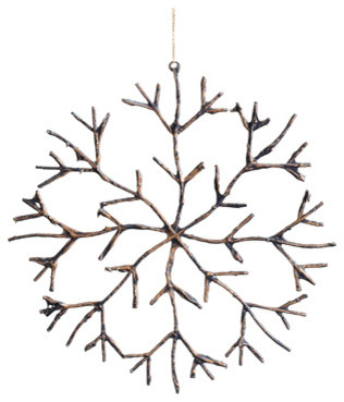 The Birches Glitter Twig Snowflake Christmas Ornament, 16"