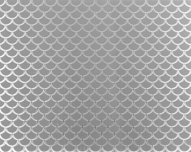 Scalloped Stainless Steel Kitchen Backsplash Contemporary Wall Scalloped Stainless Steel Kitchen Backsplash