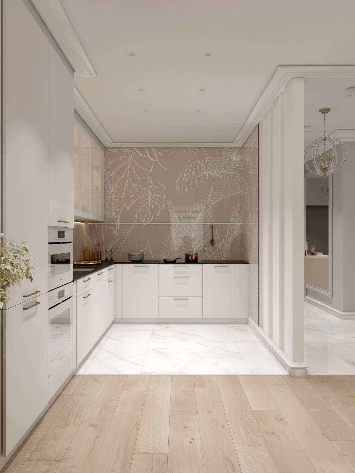 Современная классика квартира 100м2 Ольховский