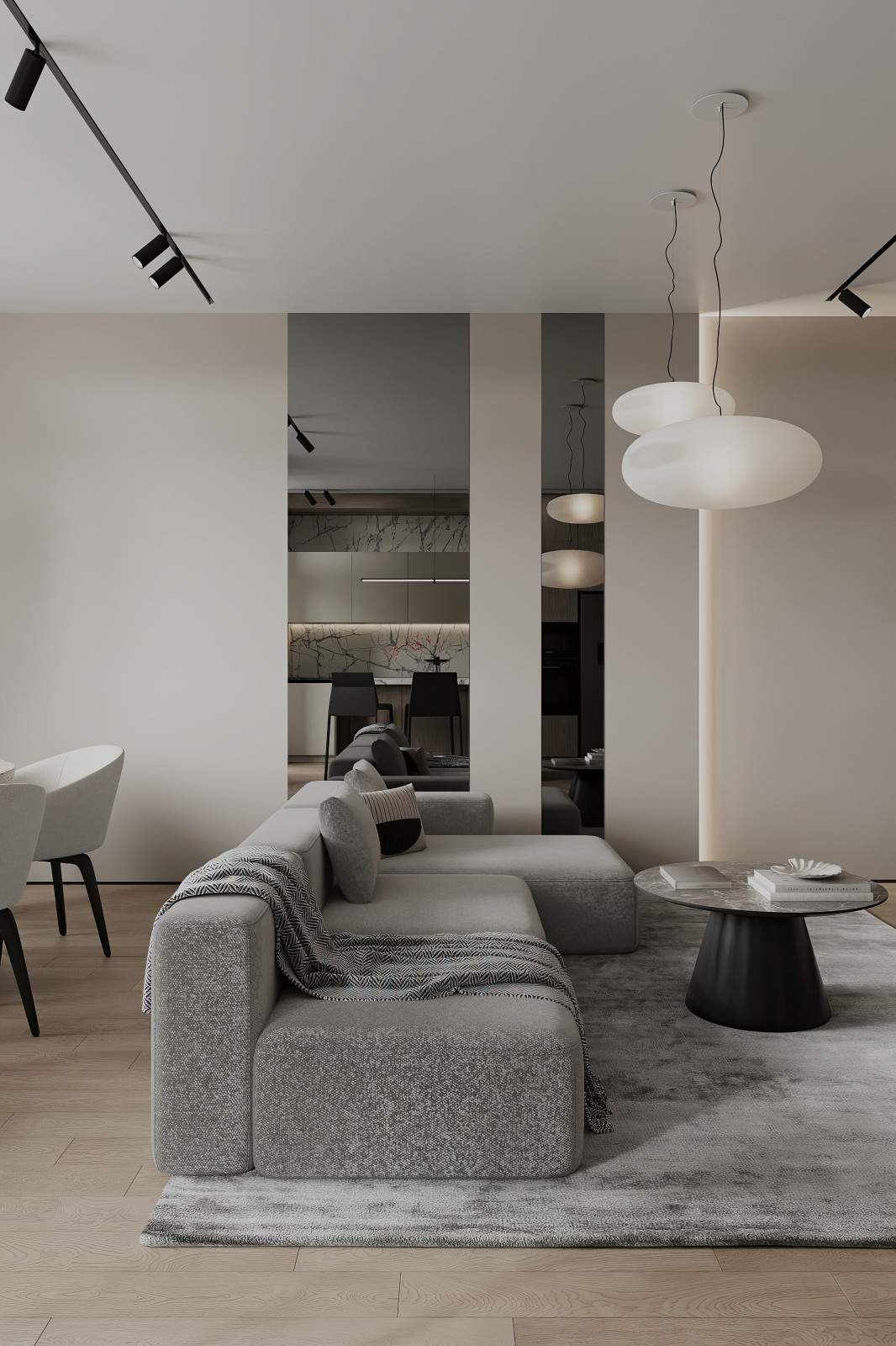 Дизайн и ремонт квартиры в ЖК Шуваловский Prima - Чёрно-белая магия