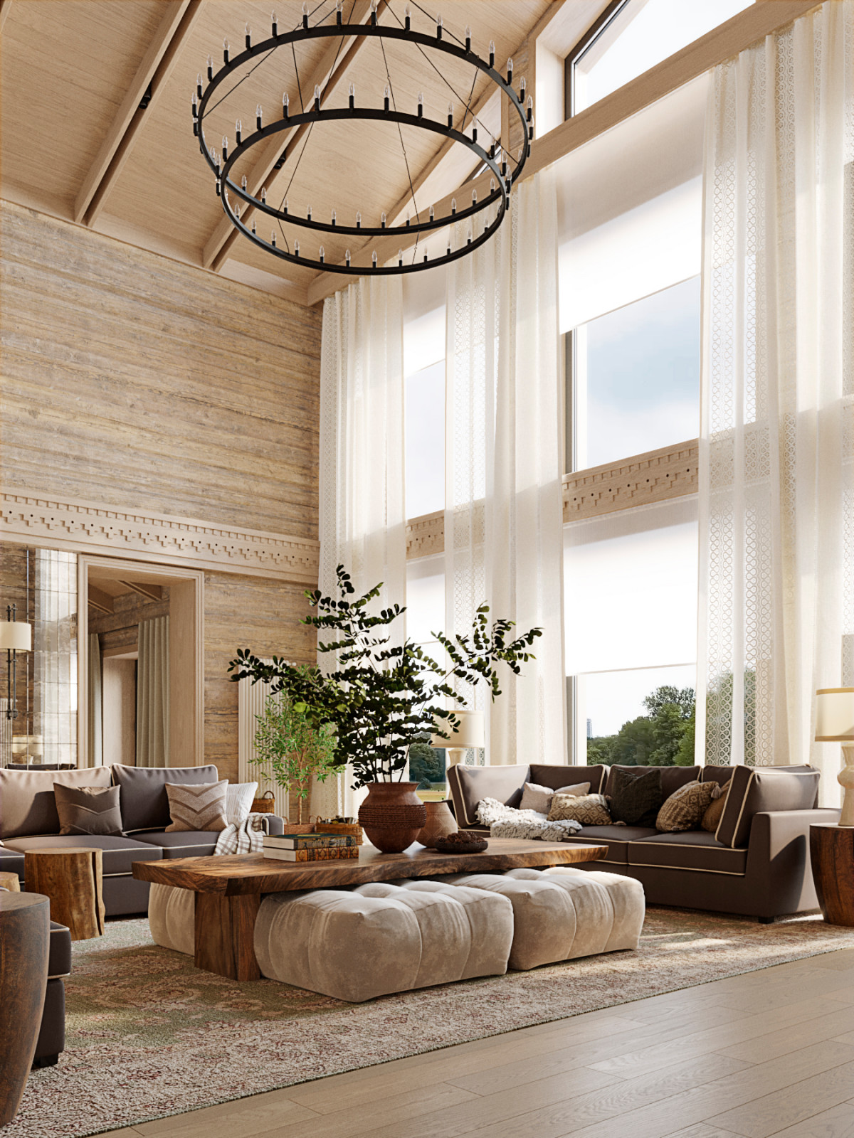 Архитектурное решение интерьера гостиной