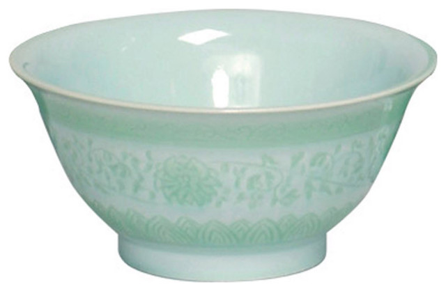 Engrave Ceramic White Designed Bowl