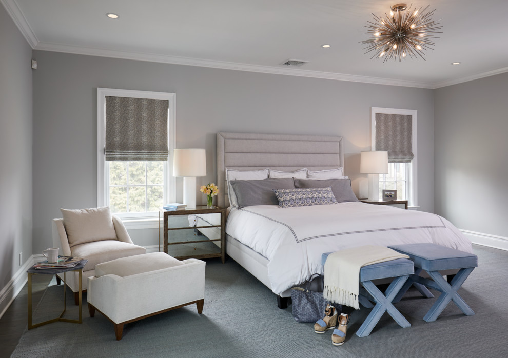 Scarsdale - Inspiration for a transitional bedroom remodel in Raleigh