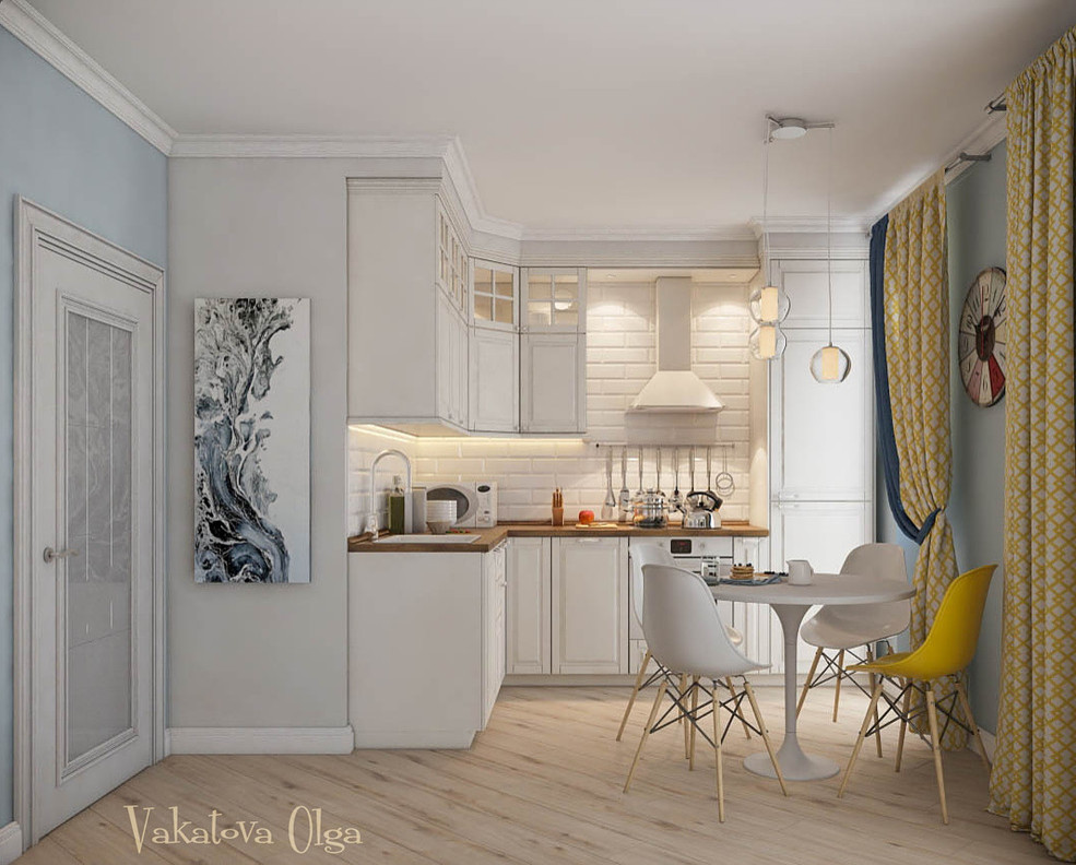 Интерьер гостиной в скандинавском стиле.