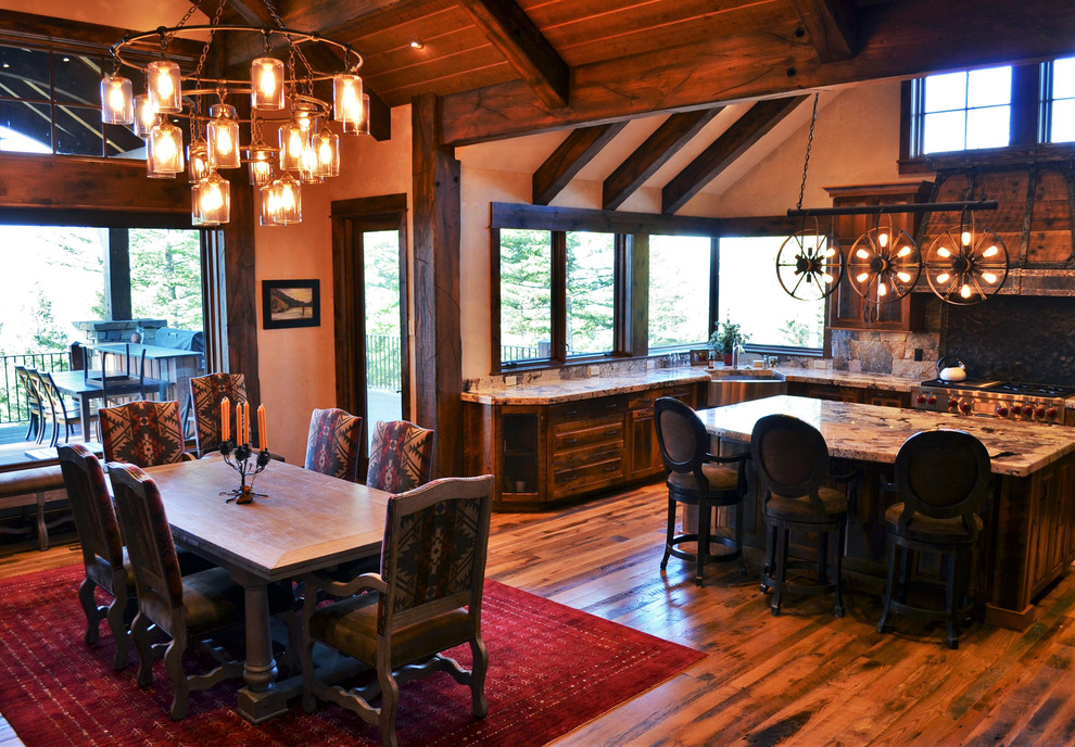 Dining room - rustic dining room idea