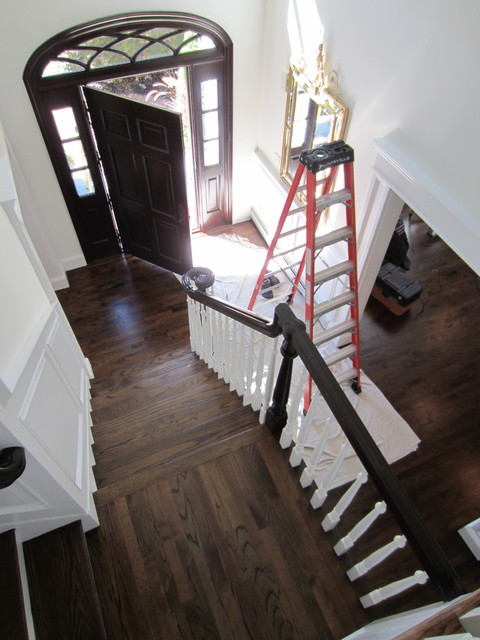 Fort Salonga Red Oak Stained Dark Walnut And Satin Oil Based Poly American Traditional New York By Valenti Flooring Inc Houzz