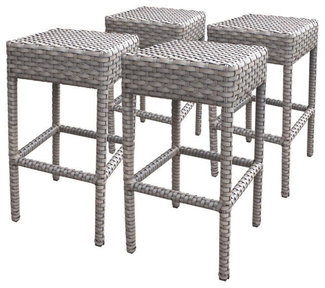 4 Oasis Backless Barstools Tropical Outdoor Bar Stools And Counter