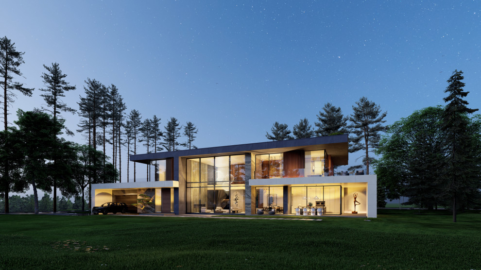 Дом с плоской крышей в Репинском