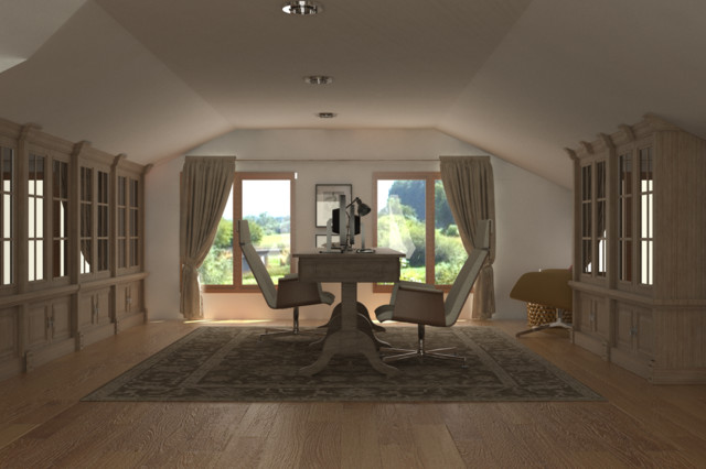Multi-Functional Attic eclectic-home-office