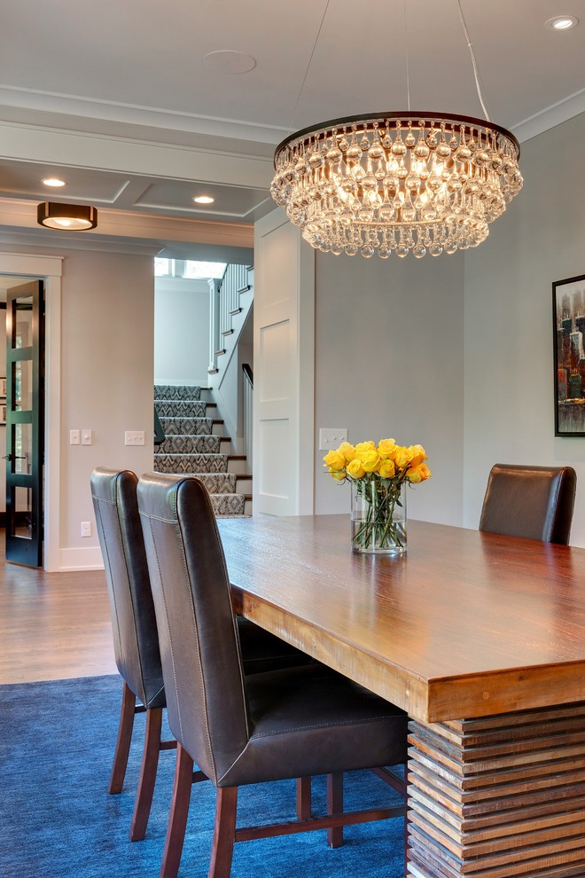 Transitional dining room in Minneapolis.