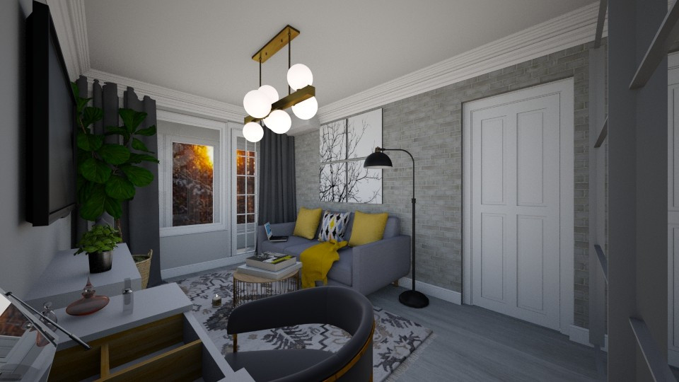 Новостройка гостиная сканди