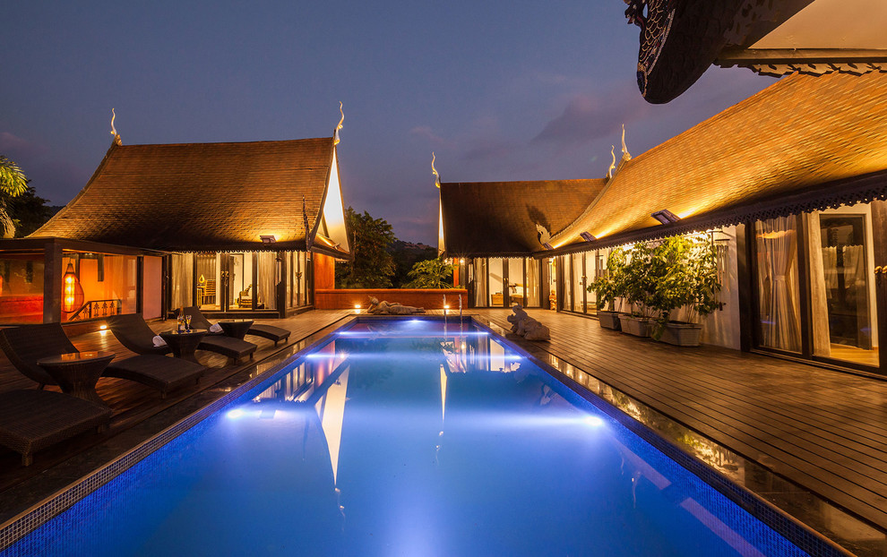 This is an example of a modern swimming pool in Mumbai.