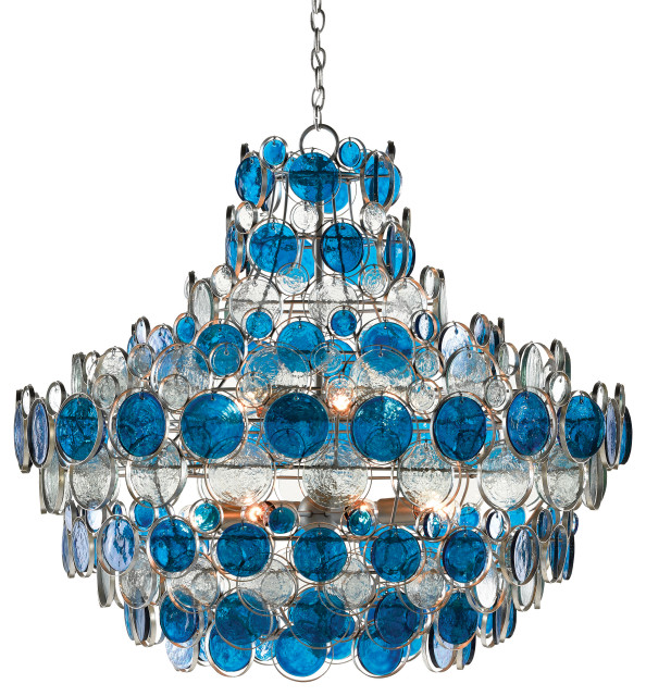 Galahad Blue Chandelier Contemporary Chandeliers by Sideboards and Things Houzz