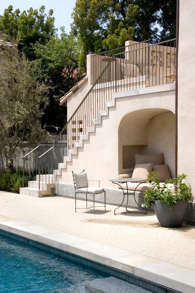 Design ideas for a mediterranean patio in Los Angeles.