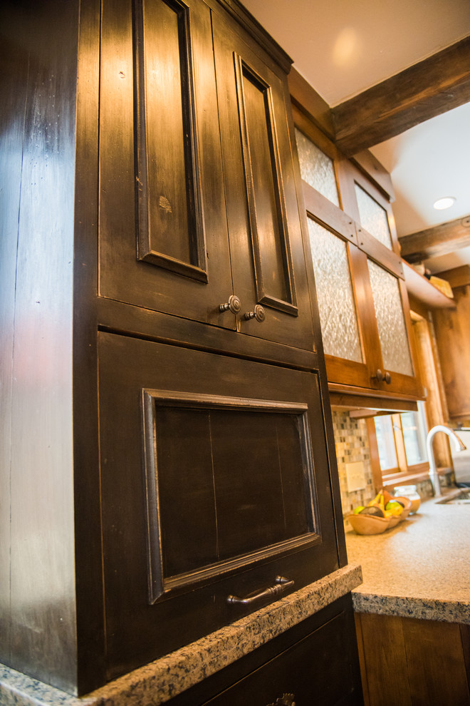 Inspiration for a rustic home design remodel in Denver