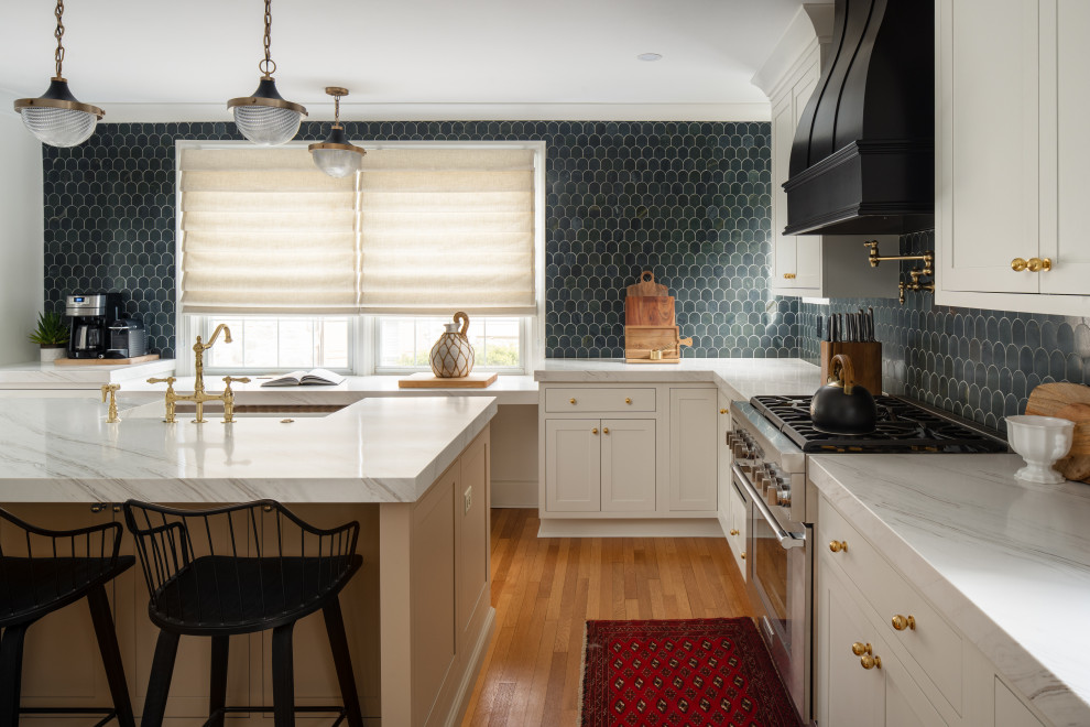 Historic Homeland Full Home Remodel - Inspiration for a transitional kitchen remodel in Baltimore
