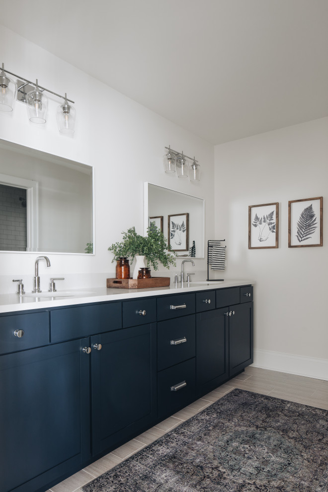 Transitional home design photo in Chicago