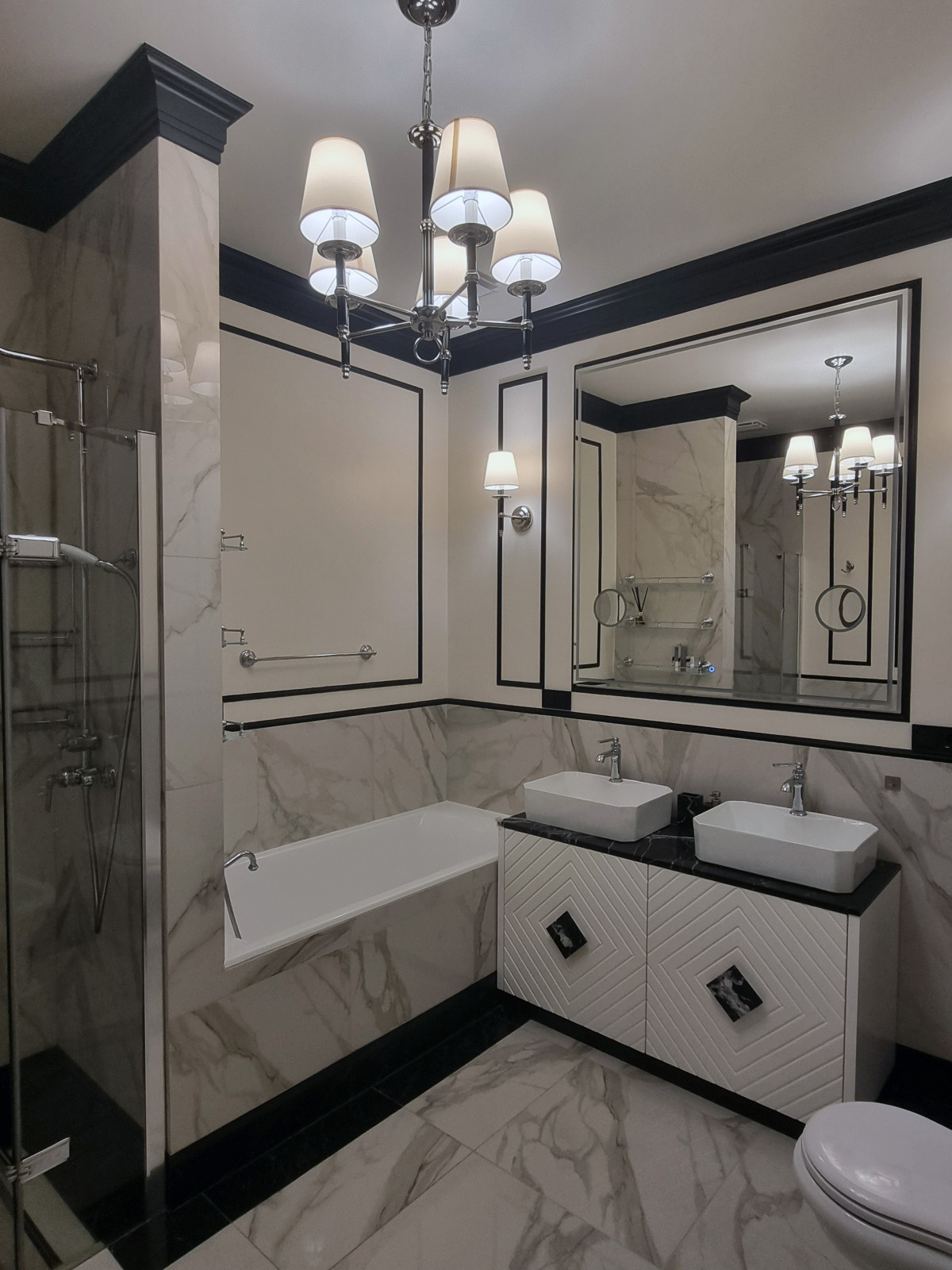 Редизайн санузла в стиле современной классики