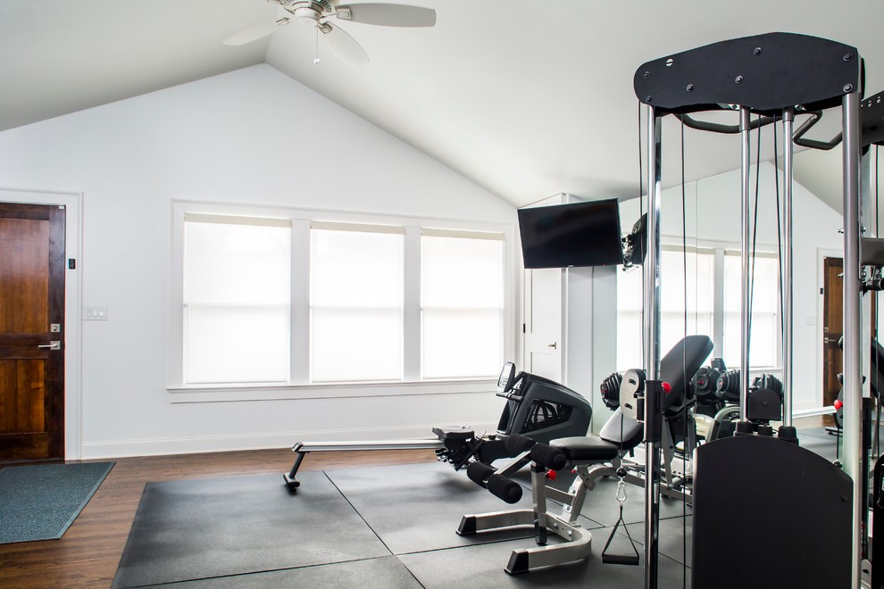 This is an example of a modern home gym in Atlanta.