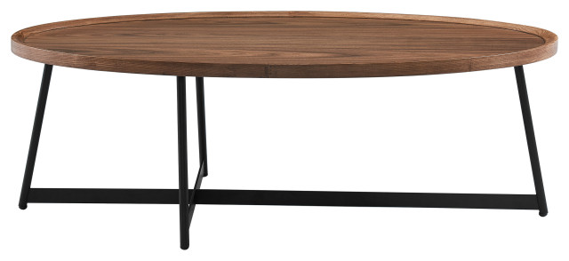 Niklaus 47" Oval Coffee Table - Industrial - Coffee Tables - by Euro Style  | Houzz