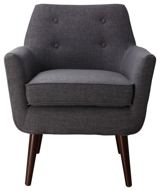 TOV Furniture Clyde Linen Chair, Gray