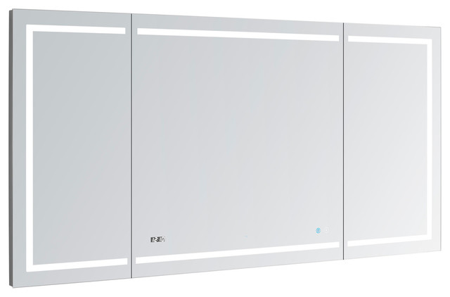 Aquadom Signature Royale Led Lighted Mirror Glass Medicine Cabinet 60 X30 X5 Modern Medicine Cabinets By Aquadom