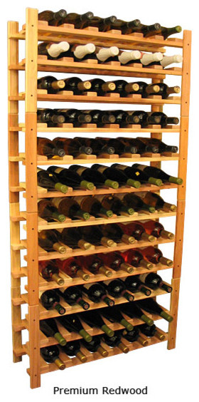 72 Bottle Stackable Wine Rack in Redwood