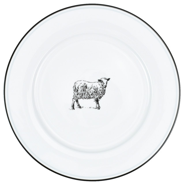 Sheep Dinner Plates set of 4,Sheep Farmhouse Dinner Plates by