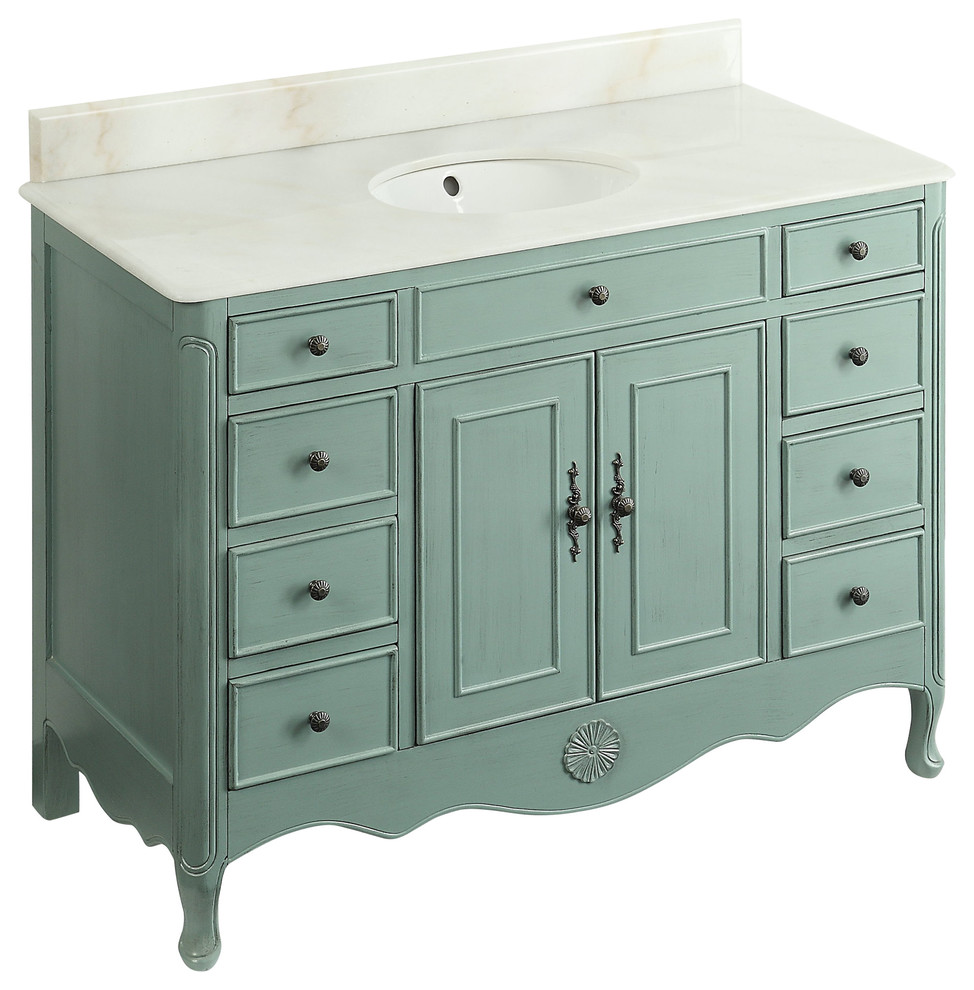 46.5" Distressed Fayetteville Bathroom Vanity ...